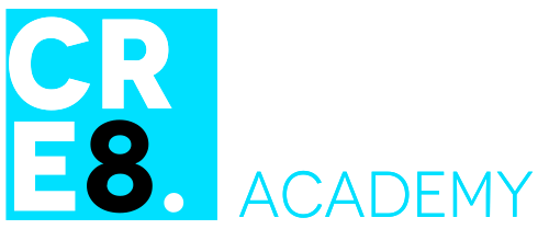 CRE8 - Creative Media Academy. logo